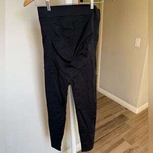 Blanqi Above Belly Classic Black Maternity Leggings Belly Compression Women's L